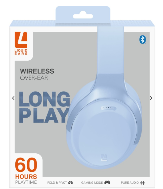 Liquid Ears Long Play Headphones - Blue