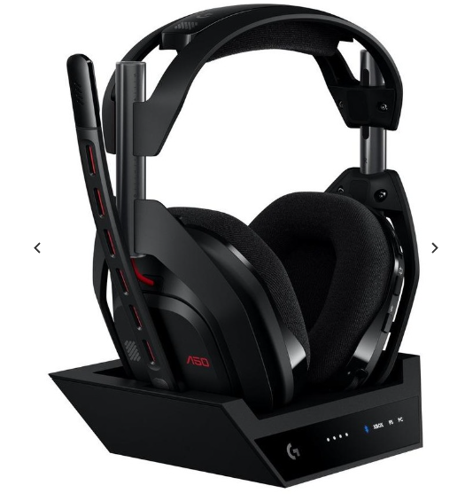 Logitech G Astro A50 LIGHTSPEED Wireless Gaming Headset + Base Station (Black)